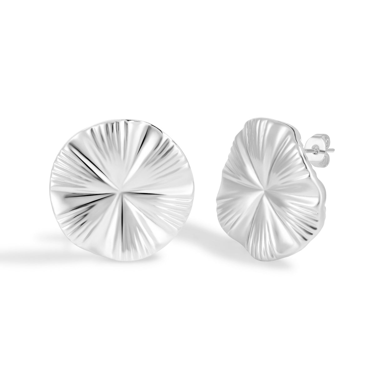 Modern Twisted Open Circle Stud Earrings with Dynamic Movement