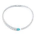 Pear-Cut Lab-Created Paraiba Marquise Link Statement Necklace