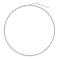 Round-Cut Moissanite Bezel-Set Tennis Necklace in 925 Sterling Silver