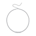 Round-Cut Moissanite Graduated Tennis Necklace in 925 Sterling Silver