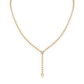 Round-Cut Moissanite Bezel-Set Station Necklace in 925 Sterling Silver