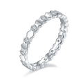 Round-Cut Moissanite Honeycomb Eternity Band Ring in 925 Sterling Silver