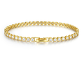 Round-Cut Moissanite Bezel Tennis Bracelet in 925 Sterling Silver