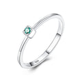 2019 Hot Sale CZ Square 925 Sterling Silver Ring