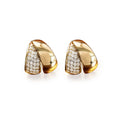 Elegant Geometric Design White Gold Cubic Zirconia 925 Sterling Silver Earrings
