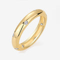 Modern Moissanite Starry Sky Pattern 18K Gold Plated 925 Sterling Silver Ring