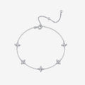 Elegant Moissanite Geometric Star Design S925 Sterling Silver Fashion Bracelet