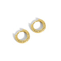 Mini Irregular Geometry Circle 925 Sterling Silver Huggie Earrings