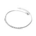 Simple Twisted Multi 925 Sterling Silver Strand Chain Anklet