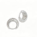Hollow Openwork Geometric Women Elegant Daily Jewelry 925 Sterling Silver Hoop Small Huggie Earrings
