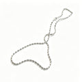 Polished Modern Olive Silver 925 Sterling Silver Minimalist Adjustable Collarbone Bead Chain Necklace