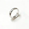 Polished Irregular Rounded Geometric Smooth Domed Band 925 Sterling Silver Ring