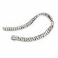 925 Sterling Silver Zirconia Hexagonal Wide Snake Bone Geometric Link Bracelet