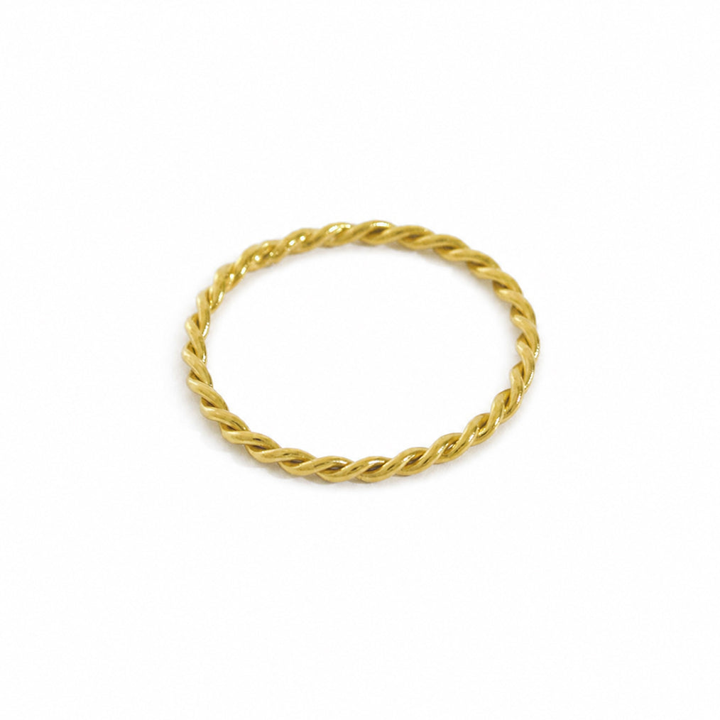 Fashion Geometric Line Jewelry Minimalist Twisted Rope Texture S925 Sterling Silver Stacking Ring