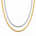 Minimalist Flat Snake Chain Necklace S925 Sterling Silver Blade Chain Choker Necklace