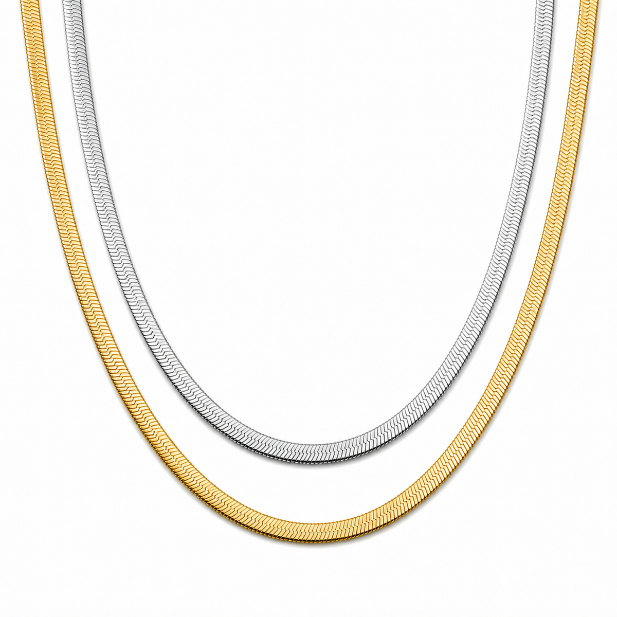Minimalist Flat Snake Chain Necklace S925 Sterling Silver Blade Chain Choker Necklace