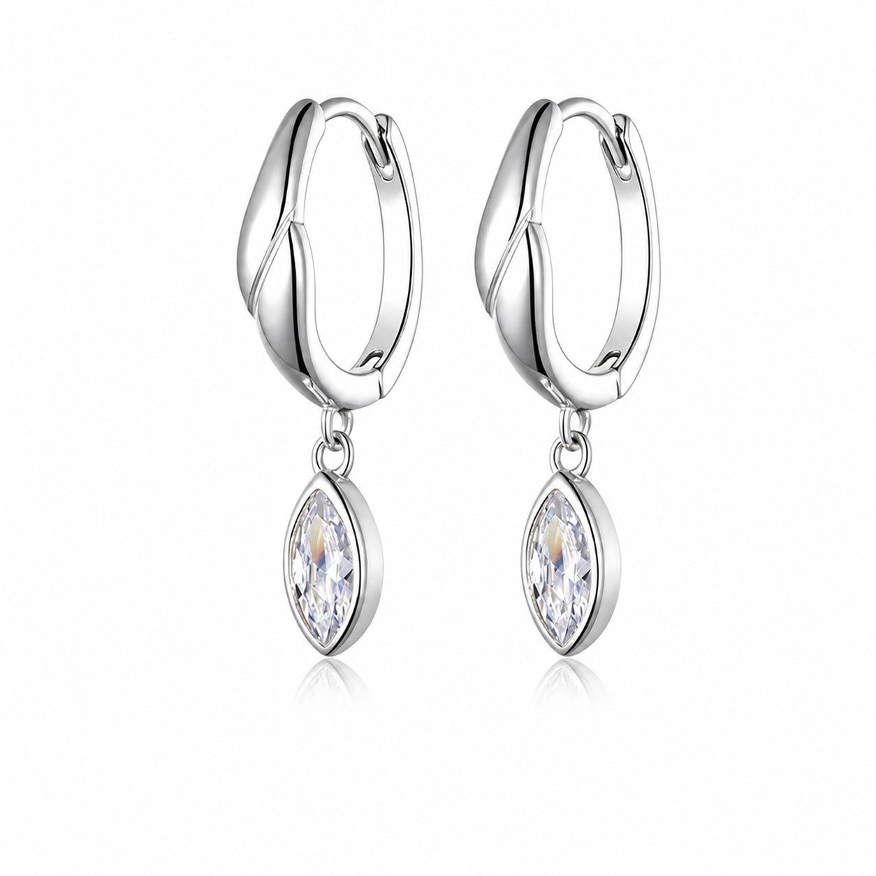 Minimalist Lightly Luxurious Moissanite Pendant   925 Sterling Silver Stud Earrings