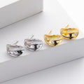 Women Fashionable Elegant Style Geometric Design 925 Sterling Silver Gold Plated Cubic Zirconia Drop Earrings