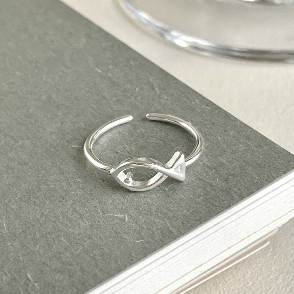 Cute Hollwo Fish 926 Sterling Silver Dangling Earrings