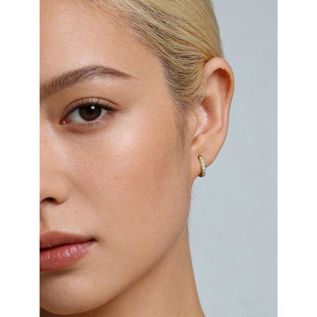 Round Colored Cubic Zirconia 925 Sterling Silver Earrings