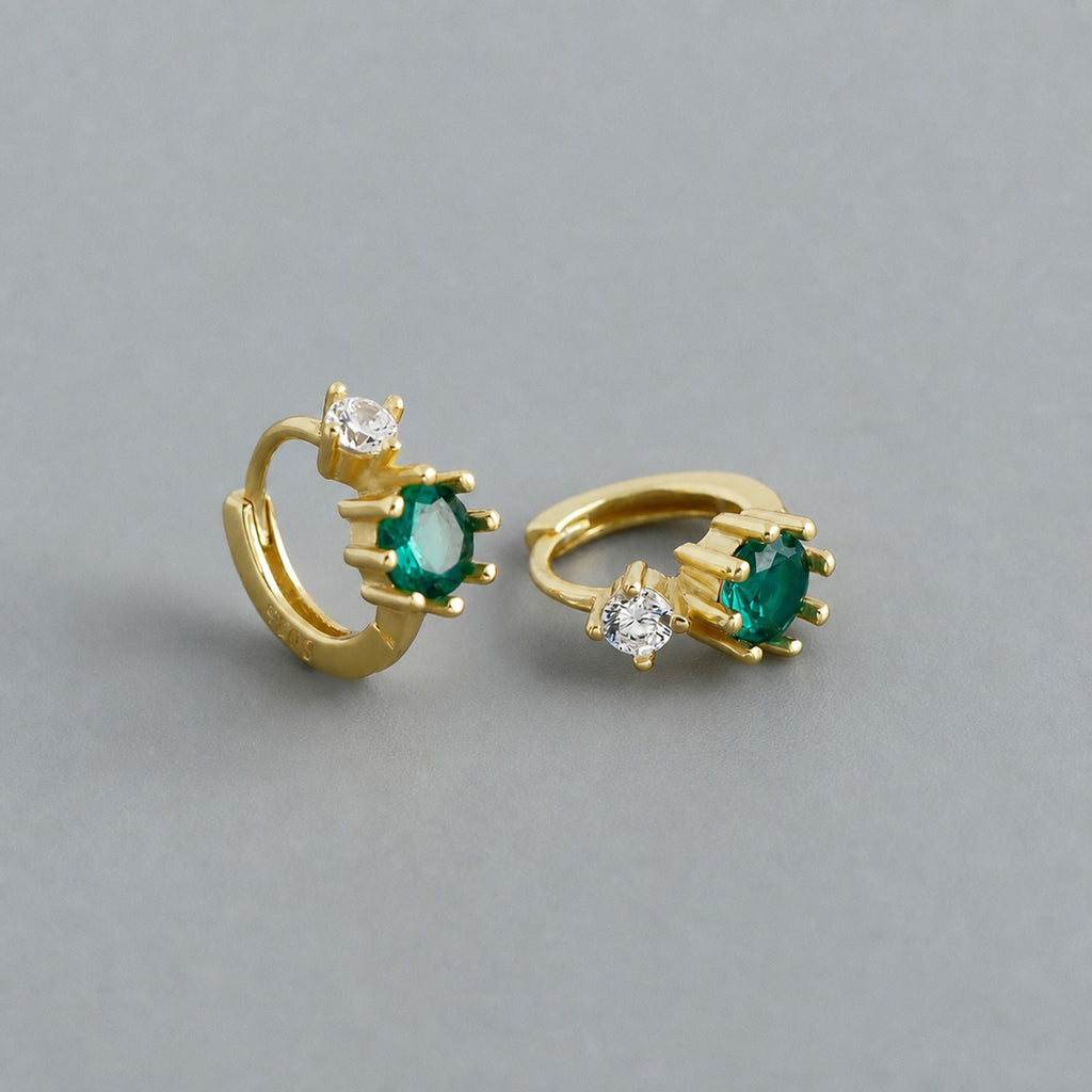 Geometric Circle Design  Colorful Circle and Teardrop Shapes 925 Sterling Silver and Cubic Zirconia Earrings