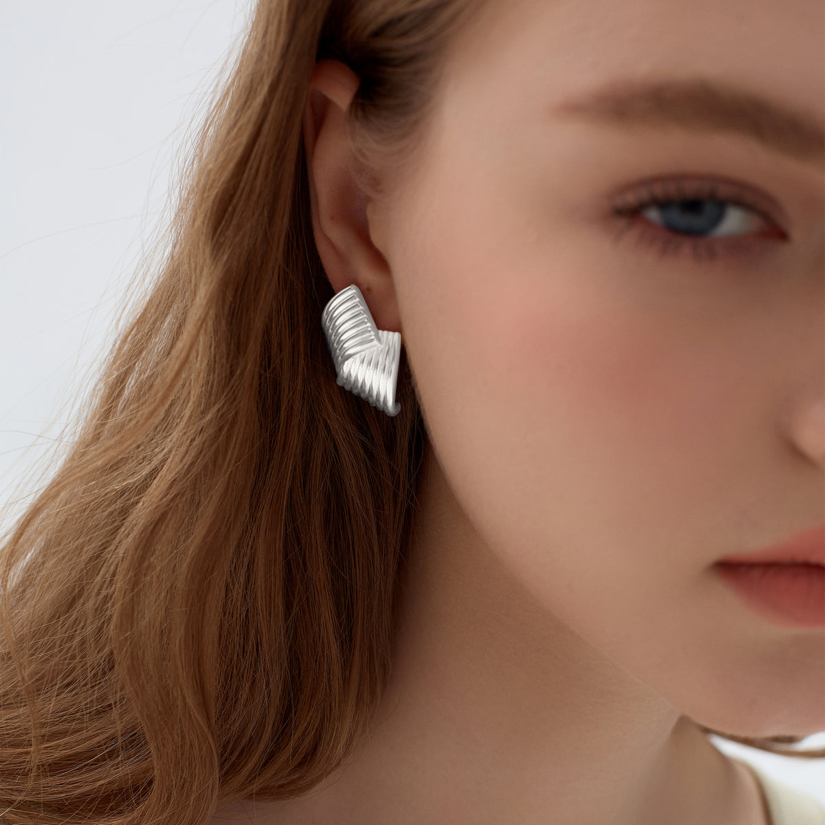 Fine Jewelry Statement Chunky Electroforming Classic Double Geometry Cross 999 Sterling Silver Stud Earrings