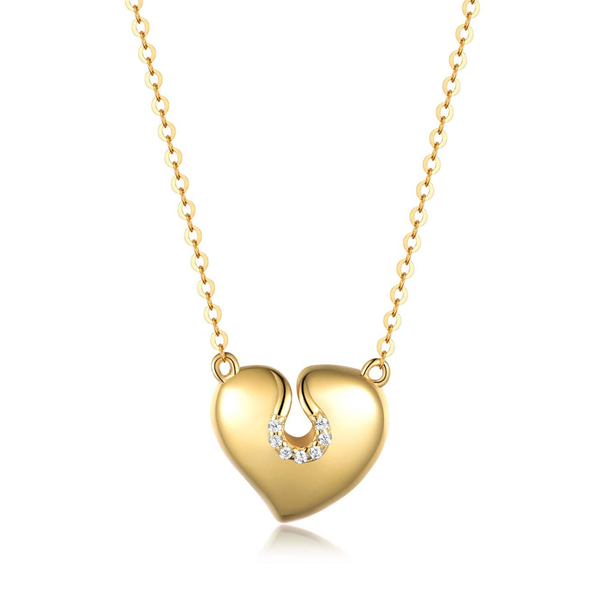 Heart Shape Moissanite 925 Sterling Silver Pendant Minimalist Clavicle Necklace