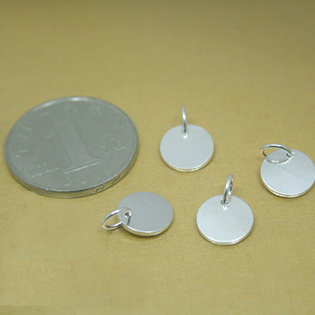Custom Personalized 925 Sterling Silver Circle Round Blank 8mm 10mm