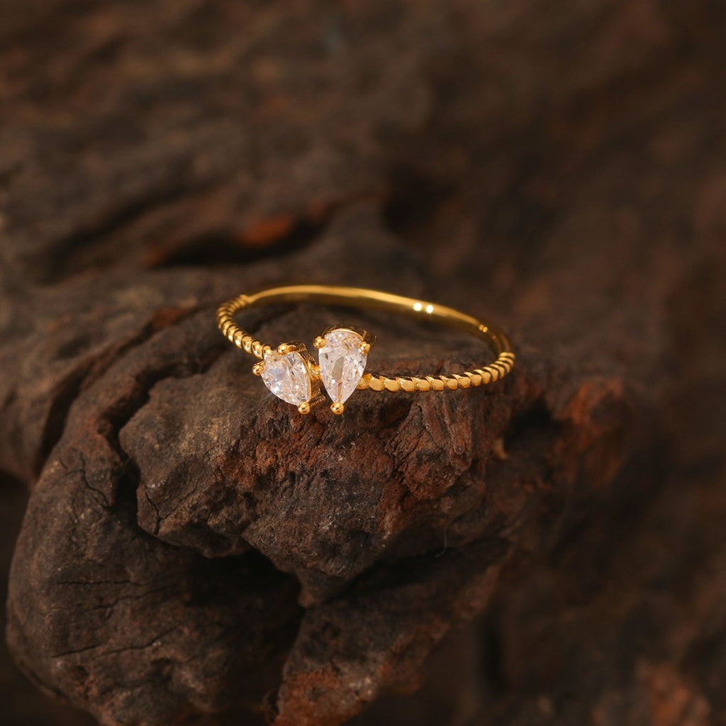 Elegant  Water Drop Moissanite For Women 925 Sterling Silver Ring