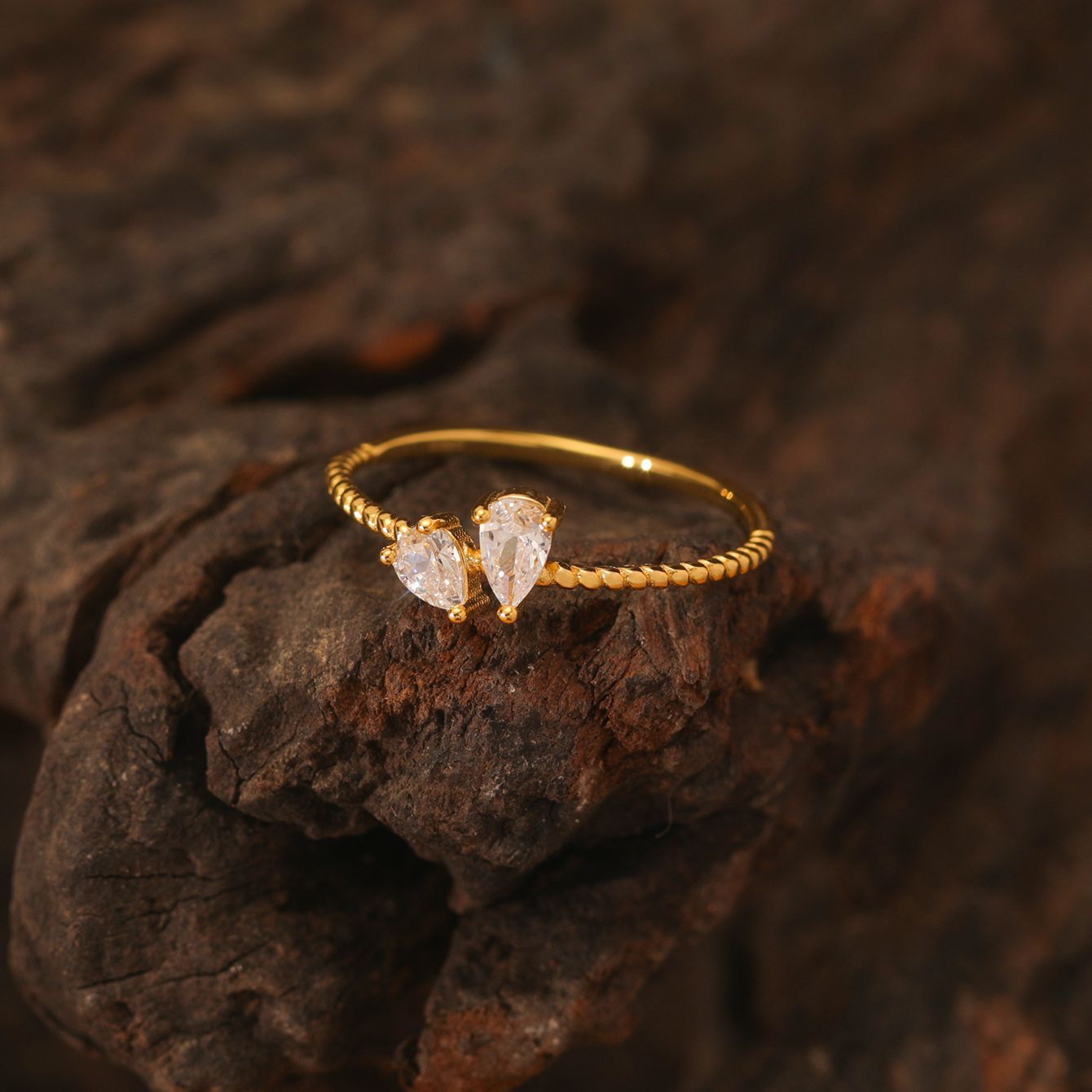 Elegant  Water Drop Moissanite For Women 925 Sterling Silver Ring