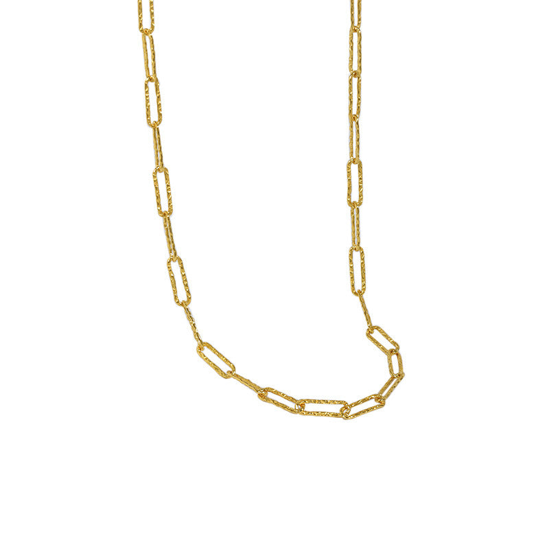 Cool and minimalist style, cool car flower chain S925 pure silver necklace for women