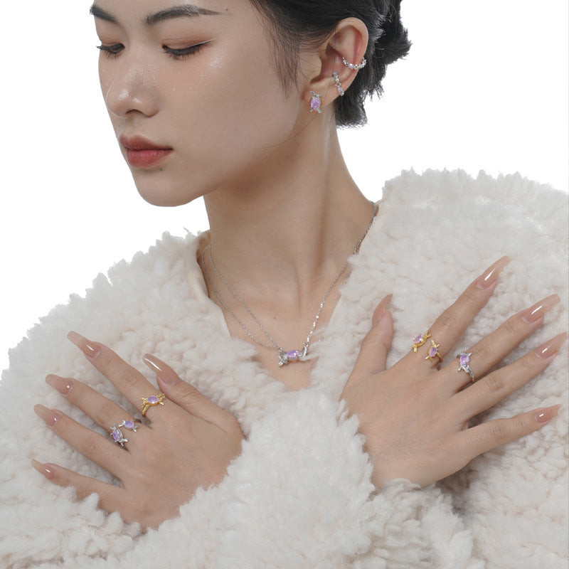 Holiday Created Opal Sweet Christmas Candy 925 Sterling Silver Adjustable Ring