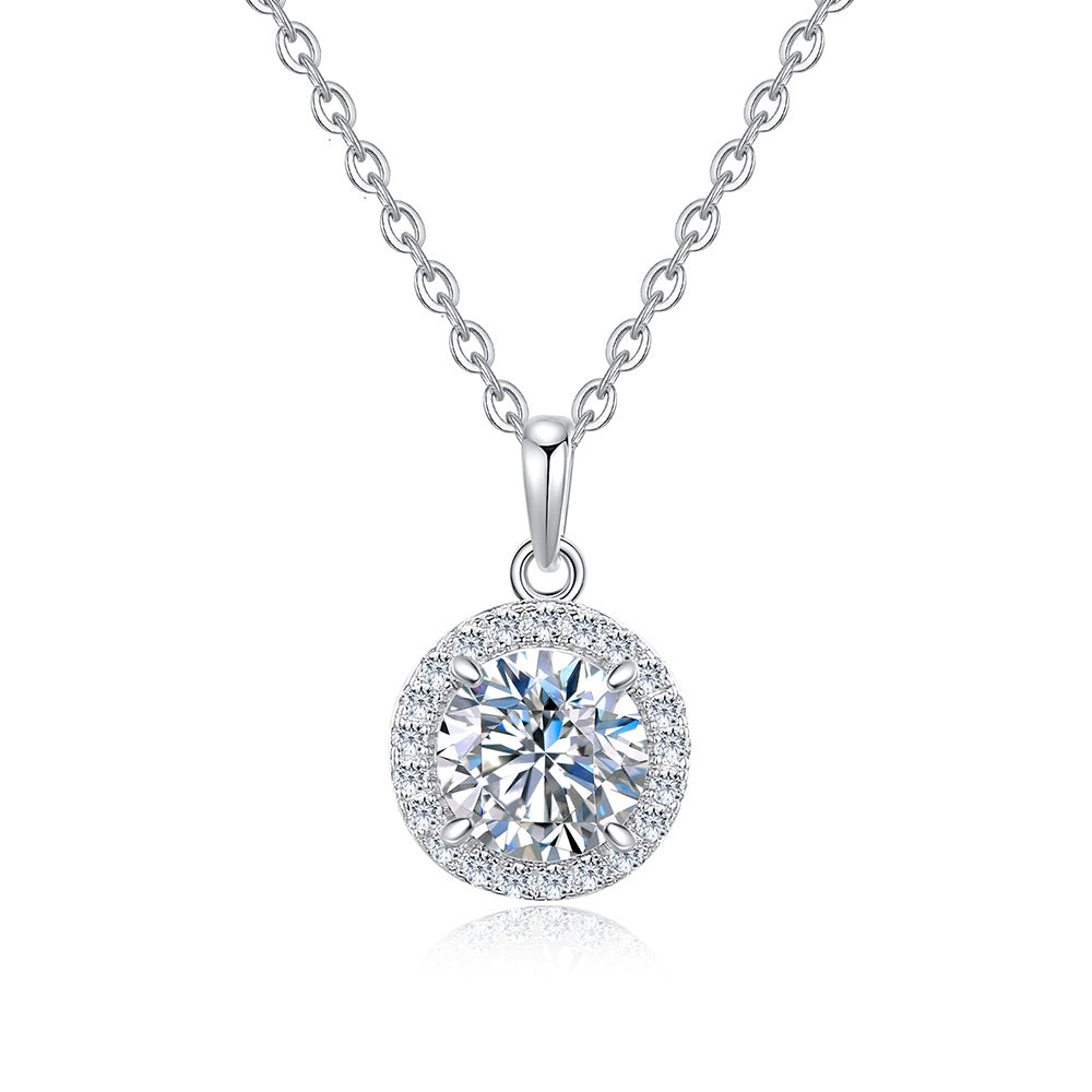 Women Elegant Shining Round CZ 925 Sterling Silver Adjustable Ring Earrings Necklace