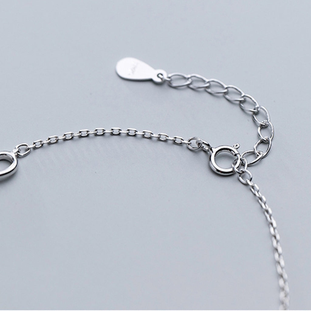 Infinity Symbol Pure Metal S925 Sterling Silver Chain Anklet Bracelet
