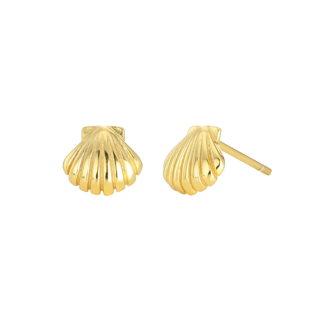 cute scallop shaped wholesale, exquisite lucky flower earrings