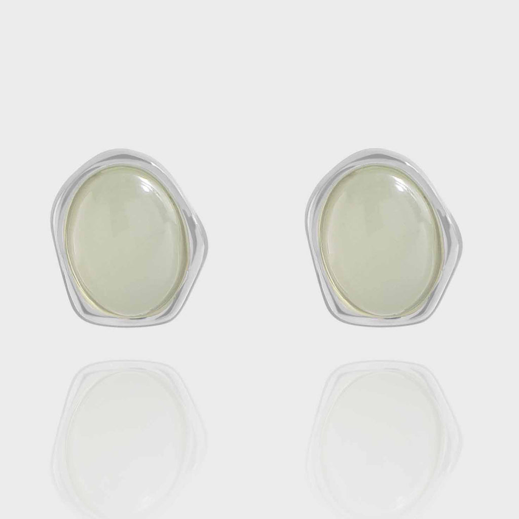 Fashion Green CZ Grape 925 Sterling Silver Stud Earrings