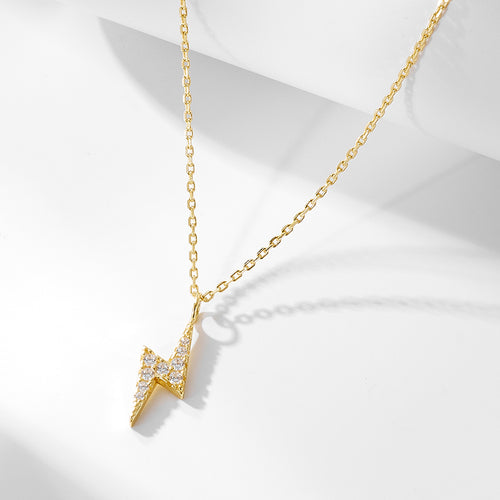 Casual CZ Lighting Gift 925 Sterling Silver Necklace