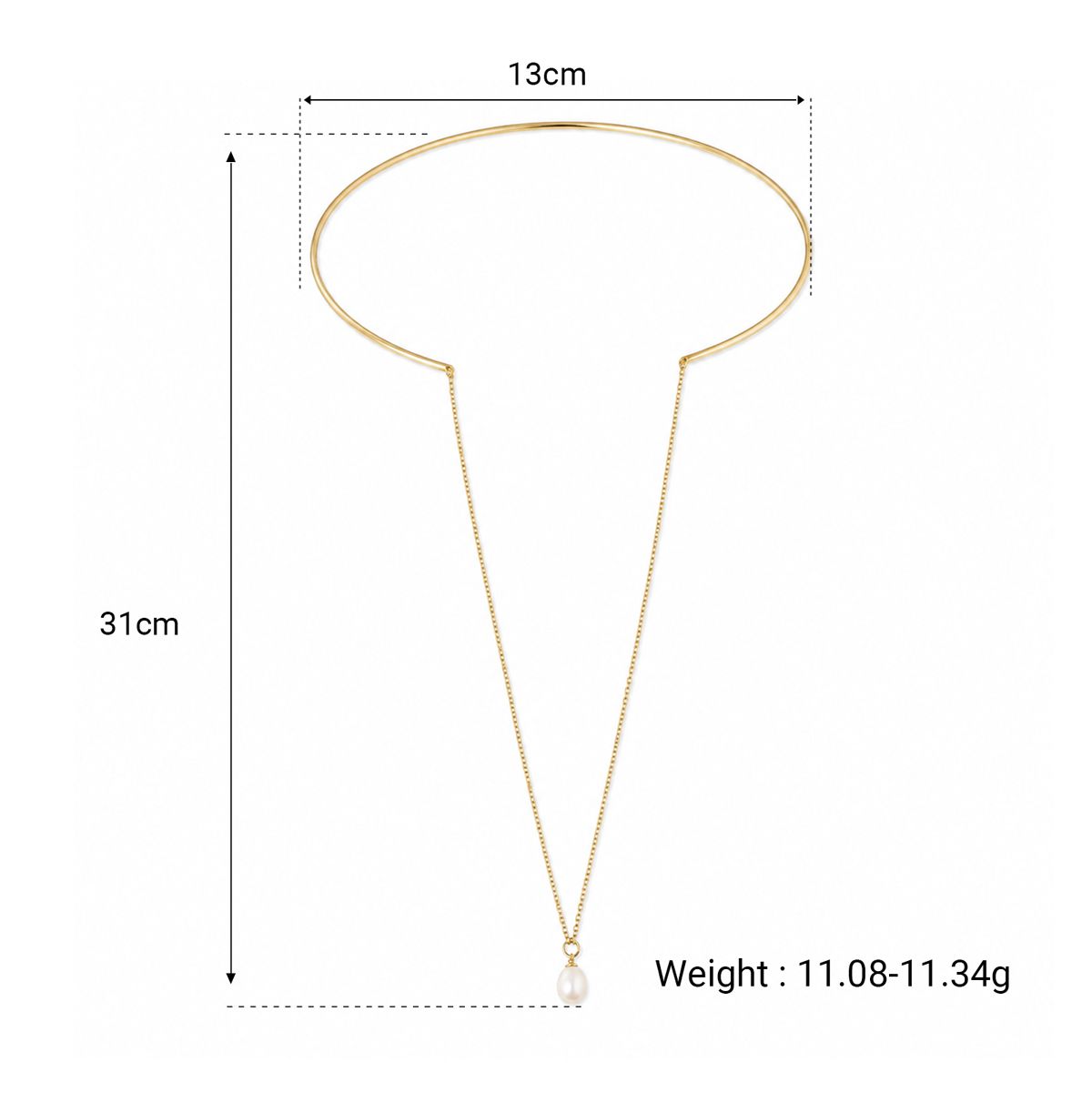 925 Sterling Silver Multi Wear Layered Open Choker Elegant Pearl Drop Pendant Collar Necklace