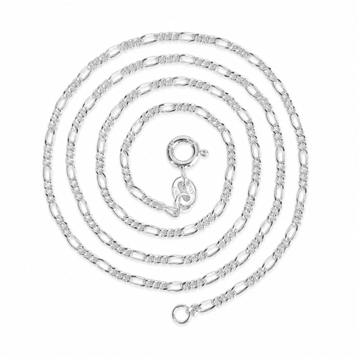 925 Sterling Silver 18K Gold Plated Figaro Mother Child Layering Necklace