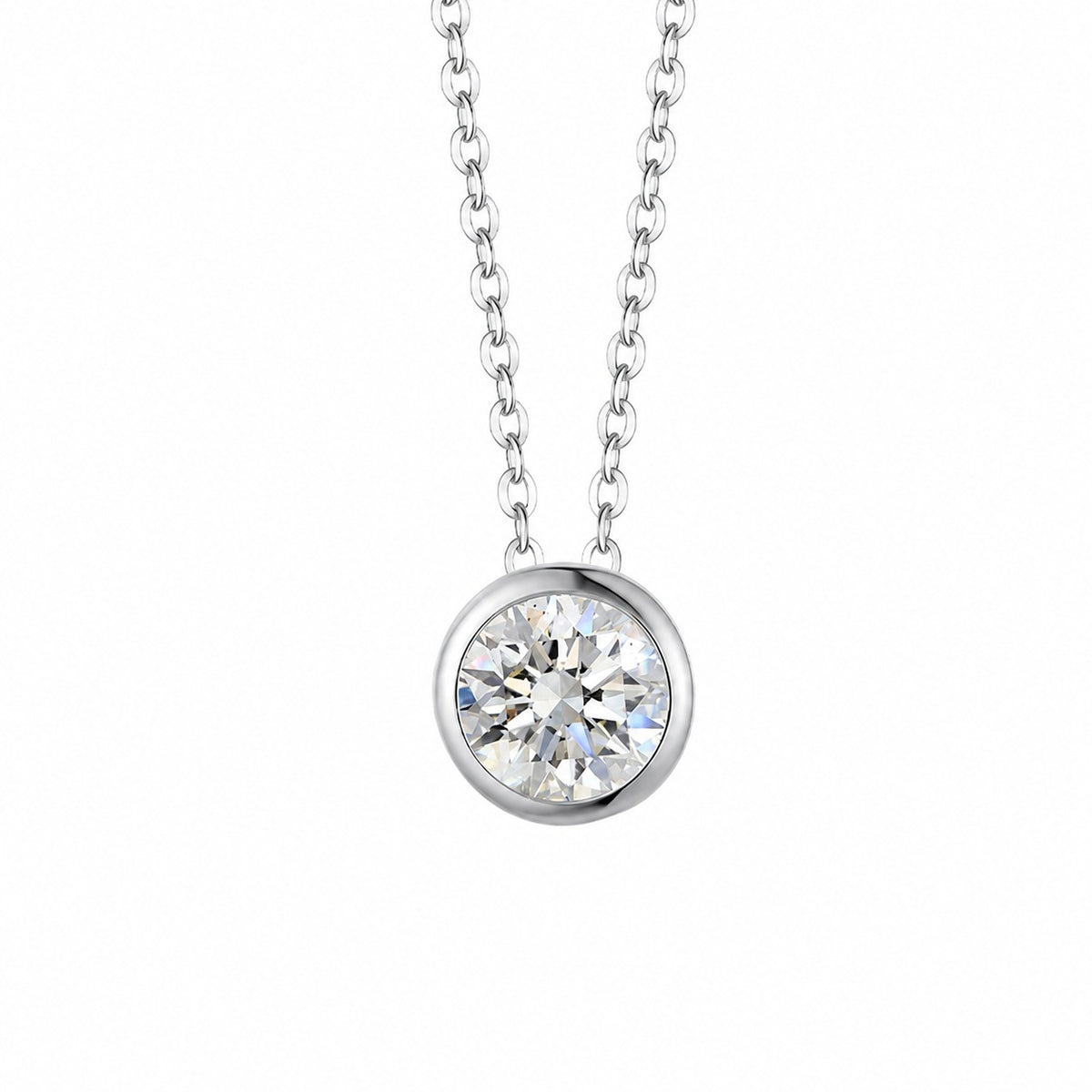 Best-selling Moissanite A Simple  Everyday 925 Sterling Silver Necklace