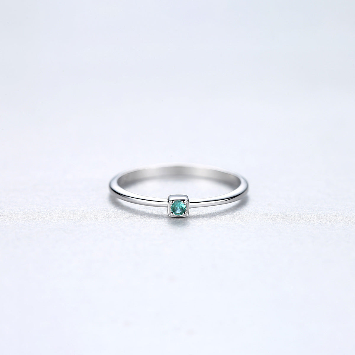 2019 Hot Sale CZ Square 925 Sterling Silver Ring