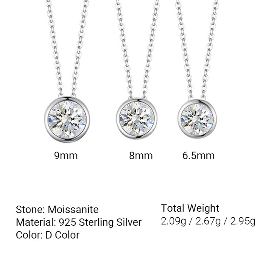 Best-selling Moissanite A Simple  Everyday 925 Sterling Silver Necklace