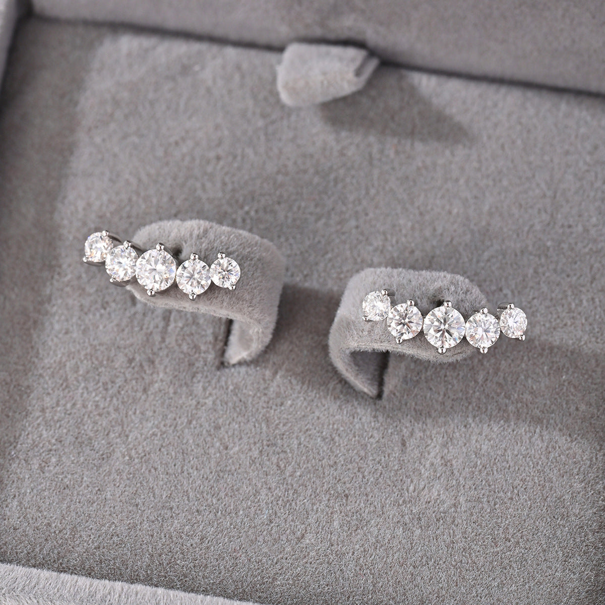 Five-Stone Set Affordable Luxury Versatile  925 Sterling Silver Earrings