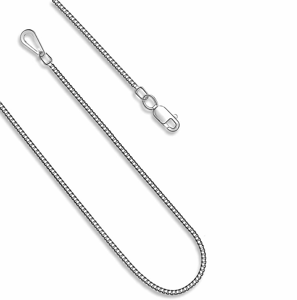Pure Metal Minimalist Silver 925 Sterling Silver Box Chain Necklace Women Men Daily  Necklace