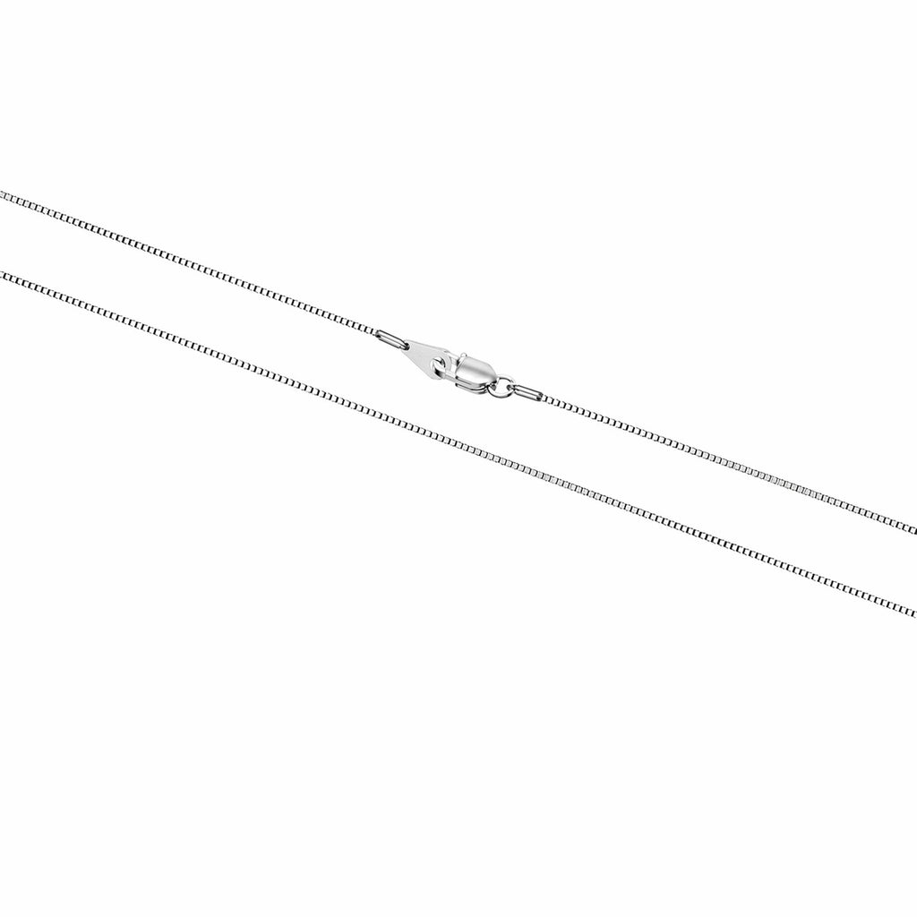Pure Metal Minimalist Silver 925 Sterling Silver Box Chain Necklace Women Men Daily  Necklace