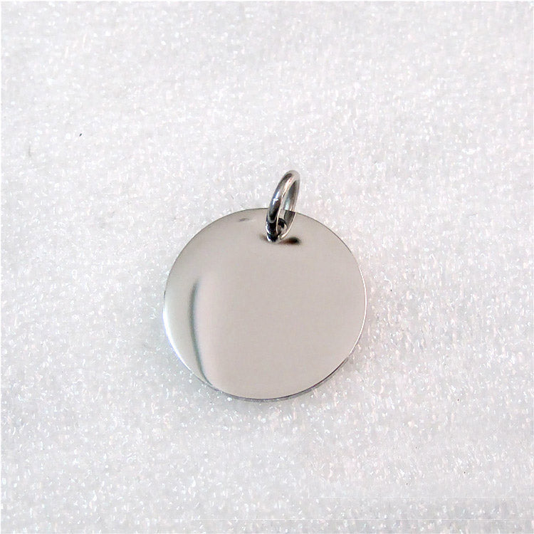Custom Personalized 925 Sterling Silver Circle Round Blank 8mm 10mm