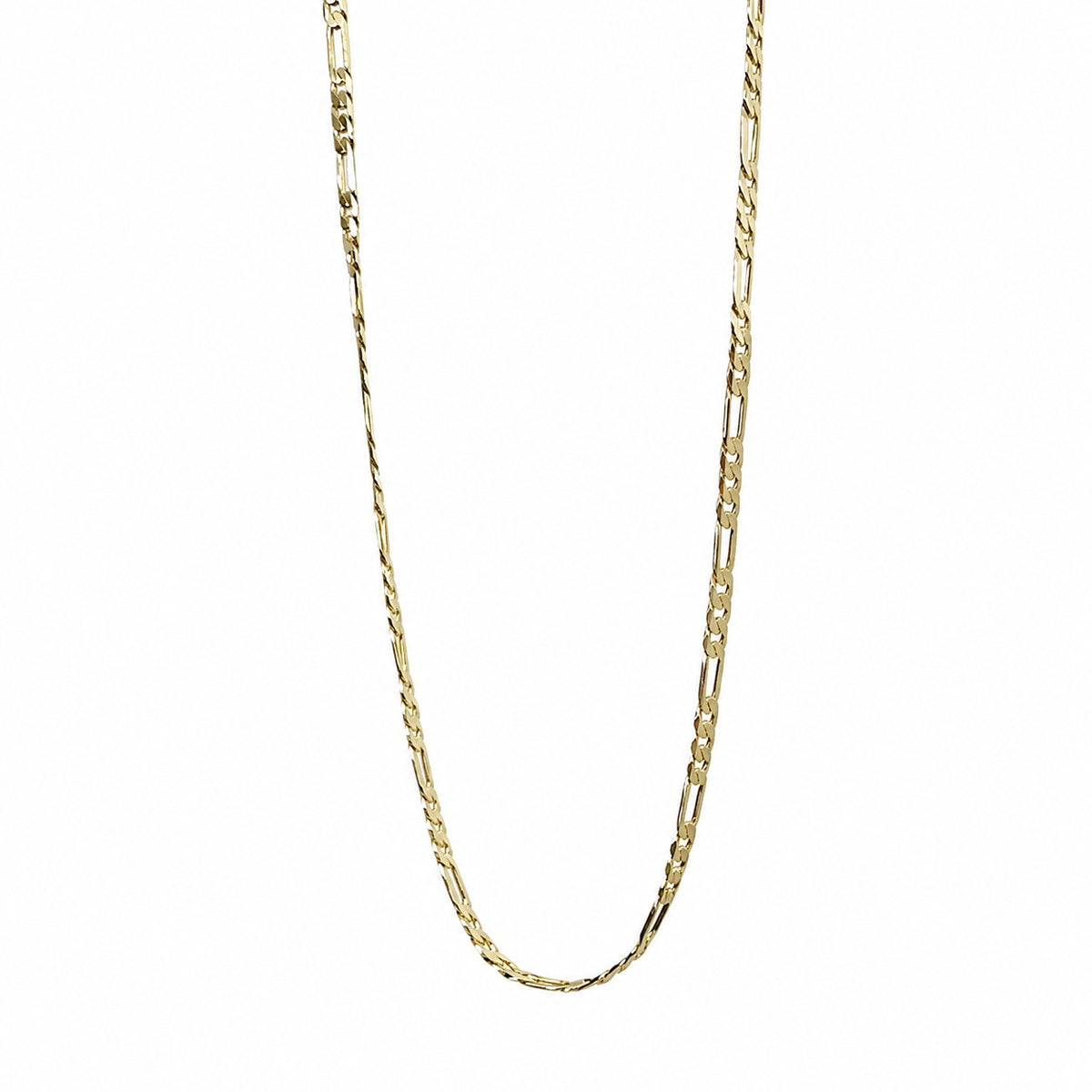 S925 Minimalist Gold Tone Figaro Chain Clavicle Necklace