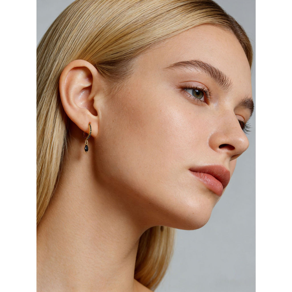 Cubic Zirconia Oval Teardrop Shaped 925 Sterling Silver Earrings