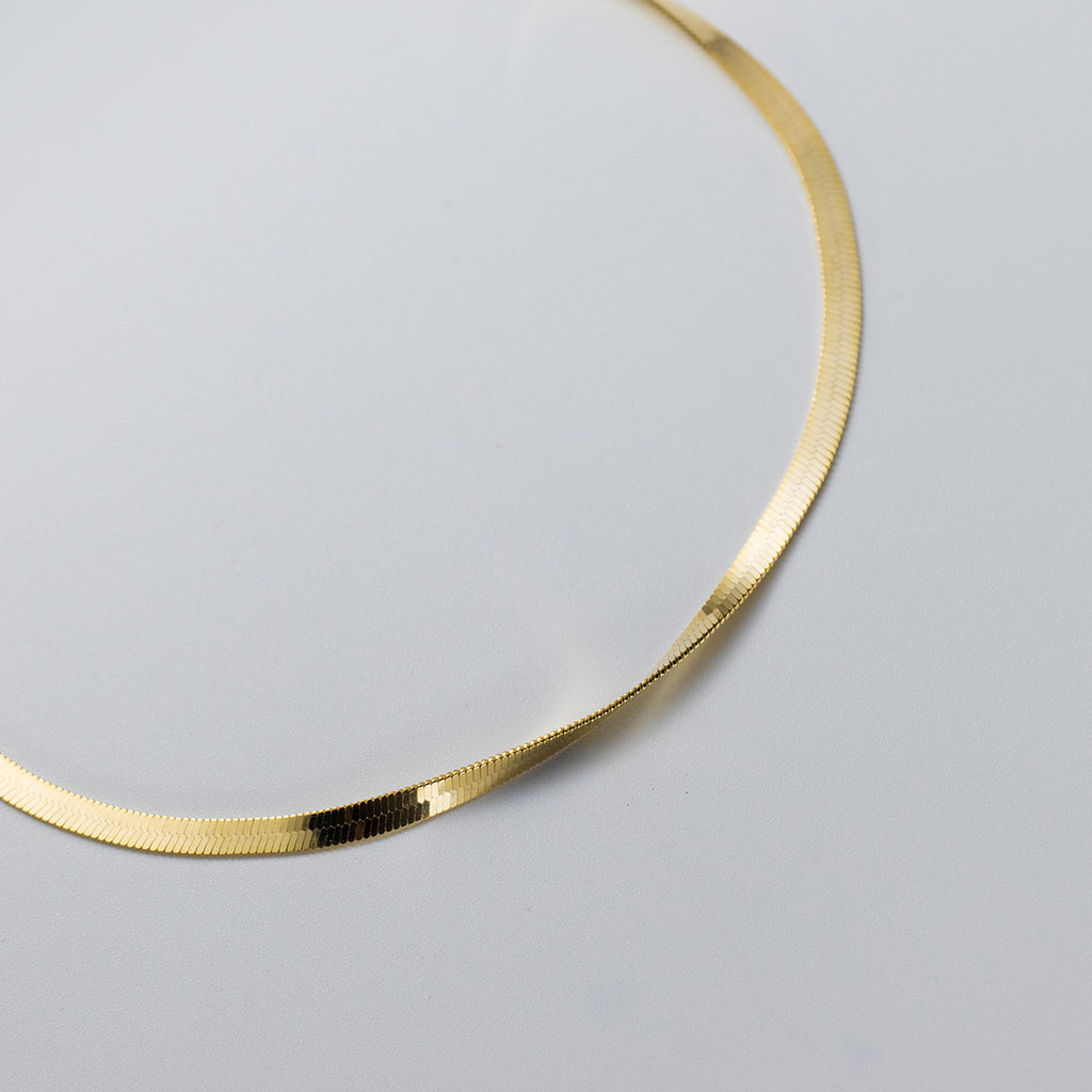 Minimalist Flat Snake Chain Round Bead Dangle S925 Sterling Silver Anklet