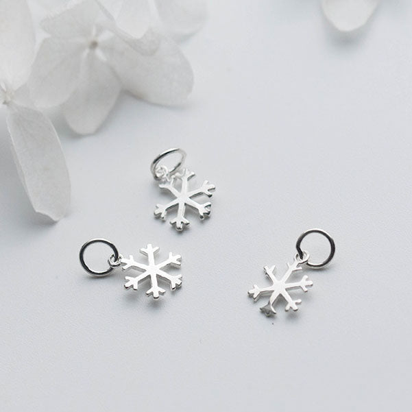 Trendy Snowflake Winter 925 Silver DIY Charm